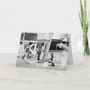 De breiende Badmeesters van Venetië, de vroege Kaart