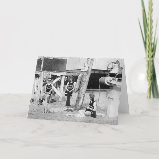 De breiende Badmeesters van Venetië, de vroege Kaart (Voorkant)