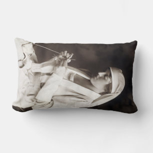 De breiende Sweater van de Verpleegster WWI Kussen