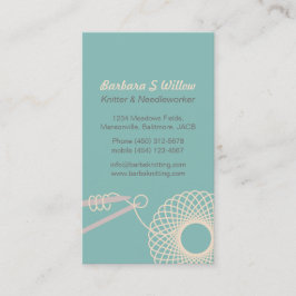 De breiende visitekaartjes van de handwerk