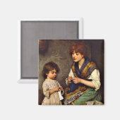 De breiles, Eugene de Blaas kunstenaar Magneet (Voorkant / Achterkant)