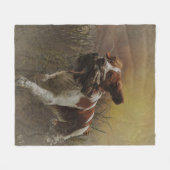 De Bretagne spaniel Ceramic Tile Beverage Coas Fleece Deken (Voorkant (Horizontaal))