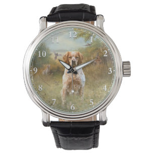 De Bretagne Spaniels, Frans Bretagne, Vogelhond, Horloge