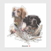 De Bretagne Spaniels, Frans Bretagne, Vogelhond, Sticker (Vel)
