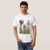 De Bretagne Spaniels, Frans Bretagne, Vogelhond, T-shirt (Voorkant volledig)