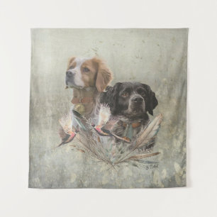 De Bretagne Spaniels, Frans Bretagne, Vogelhond, Wandkleed