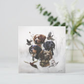 De Bretagne Spaniels, vogeljacht seizoen (Staand voorkant)