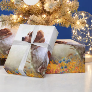 De Bretagne Spaniels, vogeljacht seizoen Cadeaupapier