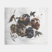 De Bretagne Spaniels, vogeljacht seizoen Fleece Deken (Voorkant (Horizontaal))