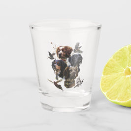 De Bretagne Spaniels, vogeljacht seizoen Shot Glas