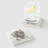 De Bretagne Spaniels, vogeljacht seizoen Stenen Onderzetter (Zijkant)