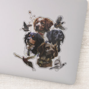 De Bretagne Spaniels, vogeljacht seizoen Sticker