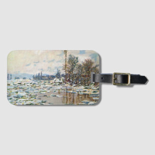 De breuk van het ijs door Claude Monet Bagagelabel
