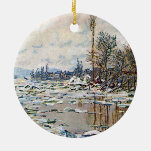De breuk van het ijs door Claude Monet Keramisch Ornament (Achterkant)
