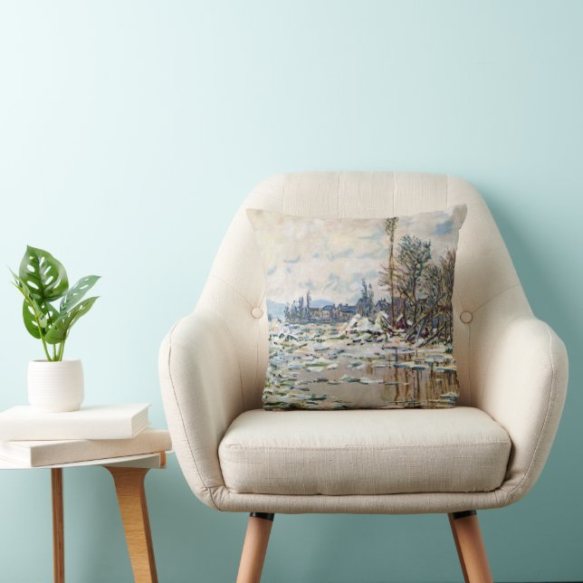 De breuk van het ijs door Claude Monet Kussen (Stoel)