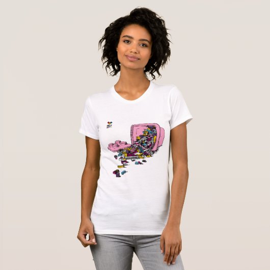 De Brick-deep - Roze emmer T-shirt (Voorkant volledig)