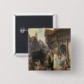 De Bride, 19e eeuw Vierkante Button 5,1 Cm (Voorkant /achterkant)