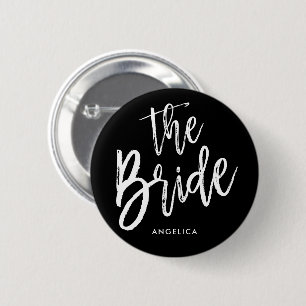 De bride Aangepaste bruiloft in Script-stijl Ronde Button 5,7 Cm