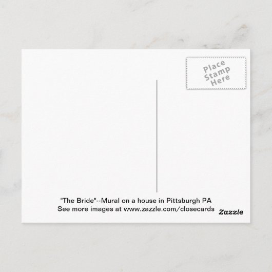 De bride briefkaart (Achterkant)