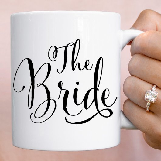 De Bride Elegant Black Script Wedding Koffiemok
