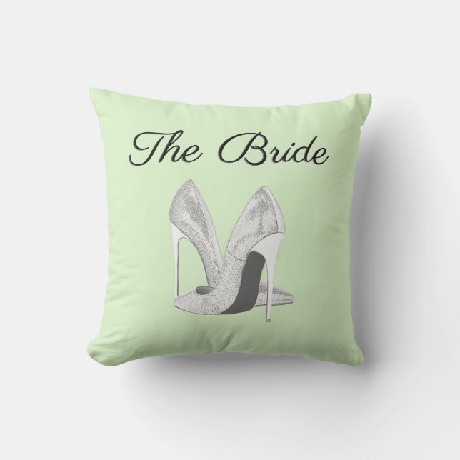 De Bride hoort groen Kussen (Voorkant)