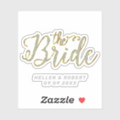 De Bride moderne typografie Silver & Gold Sticker (Vel)