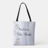 De Bride Personalized Faux  Lace Name Tote Bag (Achterkant)