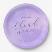 De Bride staat op Cloud Nine Vrijgezellenfeest Papieren Bordje (Voorkant)