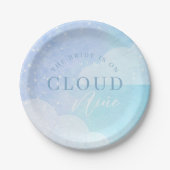 De Bride staat op Cloud Nine Vrijgezellenfeest Papieren Bordje (Voorkant)