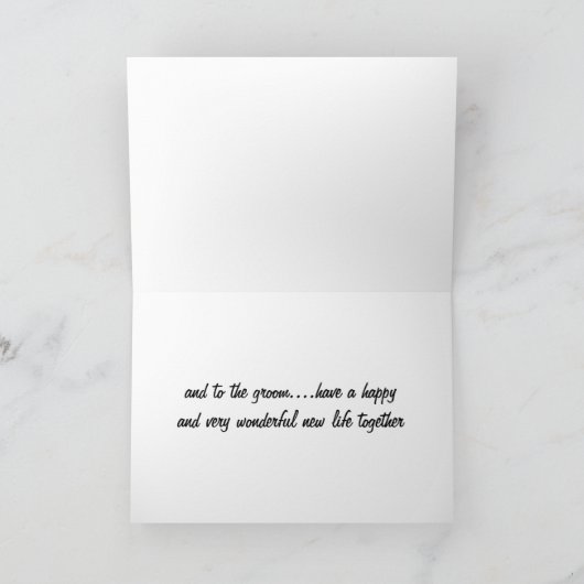 DE BRIDE-THE-DAUGHTER-WEDDING KAART (Binnen)