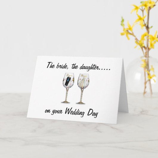 DE BRIDE-THE-DAUGHTER-WEDDING KAART (Gele Bloem)