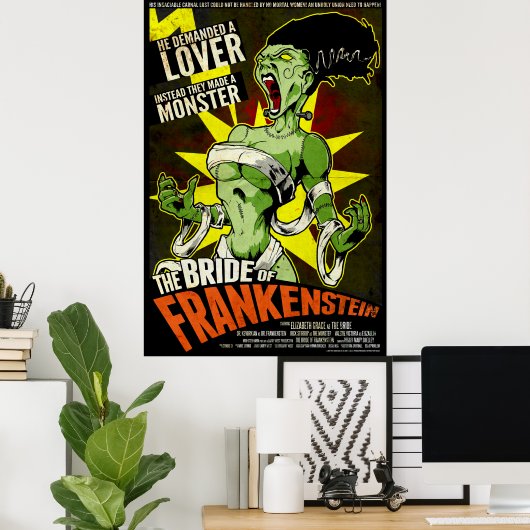 De Bride van Frankenstein Poster (Thuiskantoor)