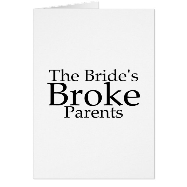 De Brides Broke Parents (Voorkant)