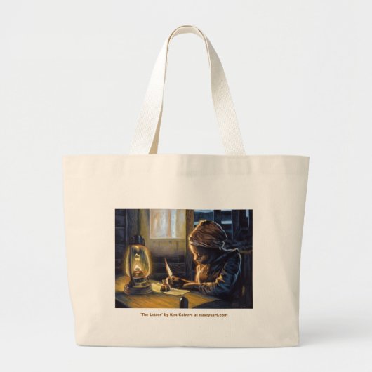De brief, "De brief" van Ken Calvert in hoesje... Grote Tote Bag (Voorkant)