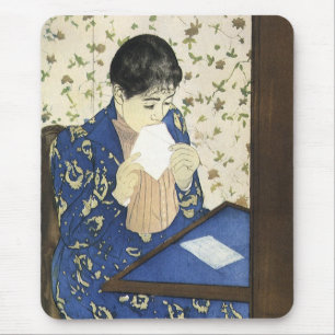 De brief door Mary Cassatt, Vintage Impressionisme Muismat