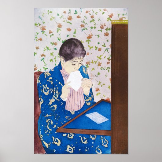 De brief, Mary Cassatt Poster (Voorkant)