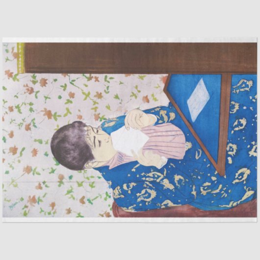 De brief, Mary Cassatt Tissuepapier (Voorkant)