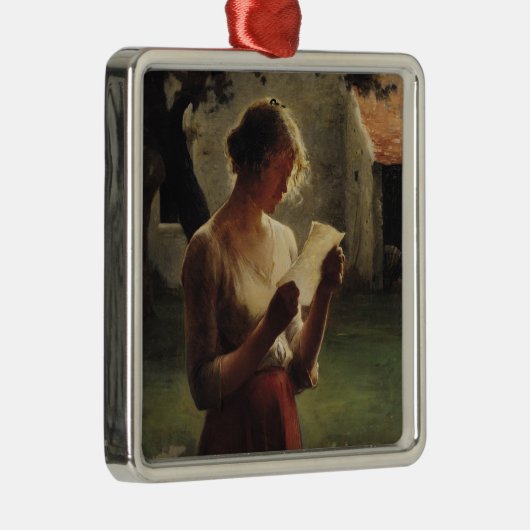 De brief metalen ornament (Rechts)