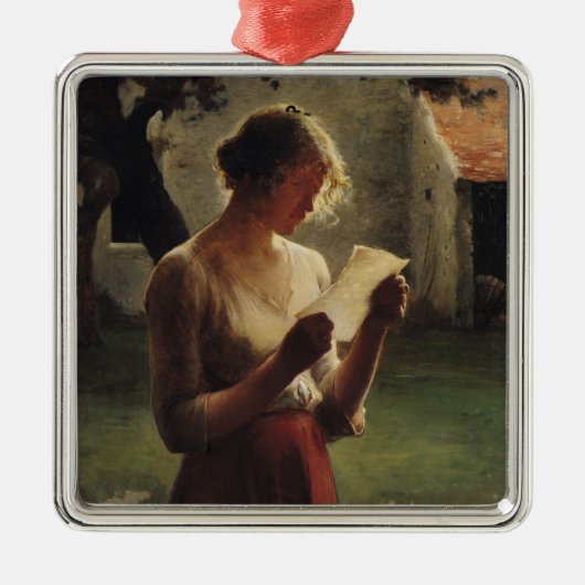 De brief metalen ornament (Voorkant)