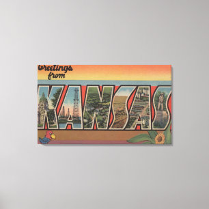 De Brief ScenesKansas van KansasLarge Canvas Afdruk