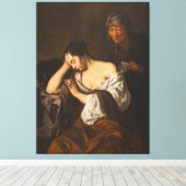 De Brief (tussen 1650 en 1660) Canvas Afdruk (Insitu (Houten vloer))