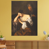 De Brief (tussen 1650 en 1660) Canvas Afdruk (Insitu (Woonkamer))