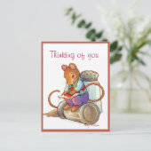 De Brief van de Liefde van de Muis van Valentijn Feestdagenkaart (Staand voorkant)