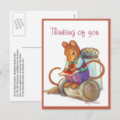 De Brief van de Liefde van de Muis van Valentijn Feestdagenkaart (Voorkant / Achterkant)