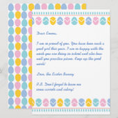 De Brief van de vakantie van de Paashaas Feestdagenkaart (Voorkant / Achterkant)