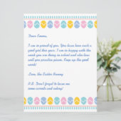 De Brief van de vakantie van de Paashaas Feestdagenkaart (Staand voorkant)