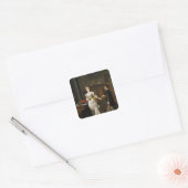 De brief van de Valentijn Vierkante Sticker (Envelop)