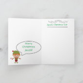 De Brief van de Wens van Kerstmis van de Kerstman Feestdagen Kaart (Binnen)