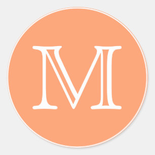 De Brief van het monogram Ronde Sticker
