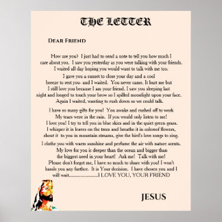 DE BRIEF VAN JESUS POSTER